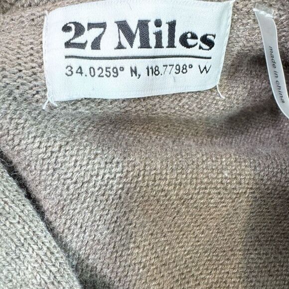 27 Miles Malibu Sweater Womens Small Brown Open Front Knit Aztec Shawl Collar - Picture 4 of 8